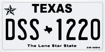 TX license plate DSS1220