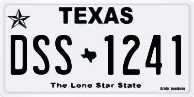 TX license plate DSS1241