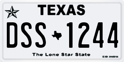 TX license plate DSS1244