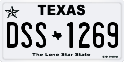 TX license plate DSS1269