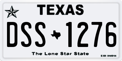 TX license plate DSS1276