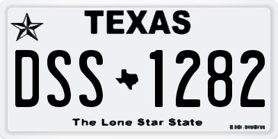 TX license plate DSS1282