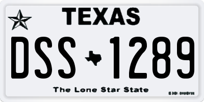 TX license plate DSS1289