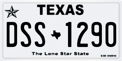 TX license plate DSS1290