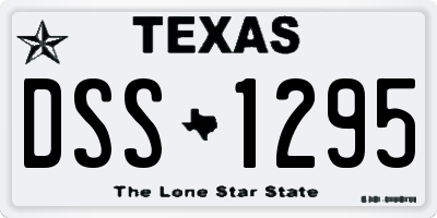 TX license plate DSS1295