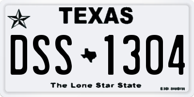 TX license plate DSS1304