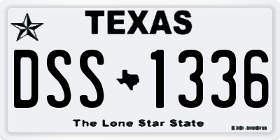 TX license plate DSS1336