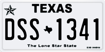 TX license plate DSS1341