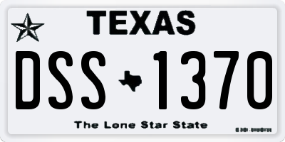TX license plate DSS1370