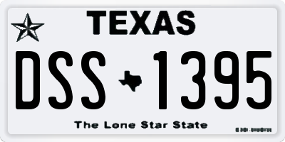 TX license plate DSS1395