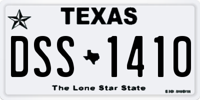 TX license plate DSS1410