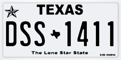 TX license plate DSS1411
