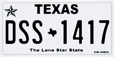 TX license plate DSS1417