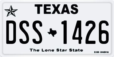 TX license plate DSS1426