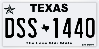 TX license plate DSS1440