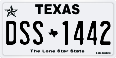 TX license plate DSS1442