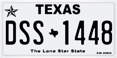 TX license plate DSS1448