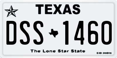 TX license plate DSS1460
