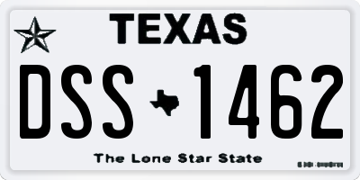 TX license plate DSS1462