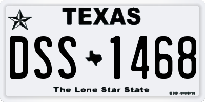 TX license plate DSS1468