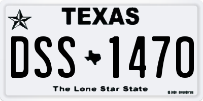 TX license plate DSS1470