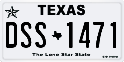 TX license plate DSS1471
