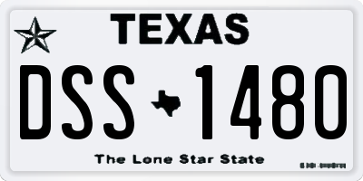 TX license plate DSS1480