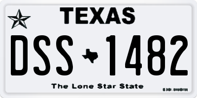 TX license plate DSS1482