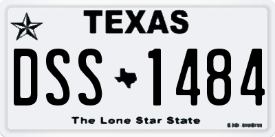 TX license plate DSS1484