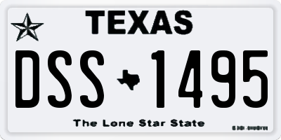 TX license plate DSS1495