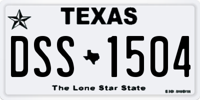 TX license plate DSS1504