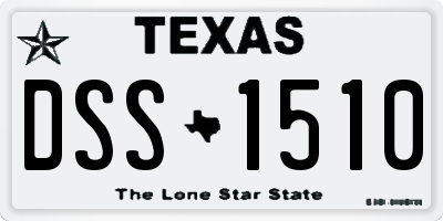 TX license plate DSS1510