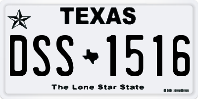 TX license plate DSS1516