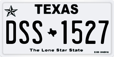 TX license plate DSS1527