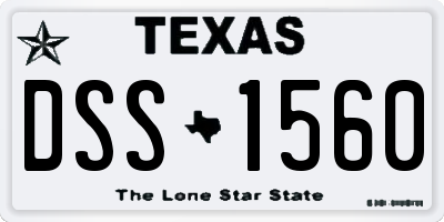 TX license plate DSS1560