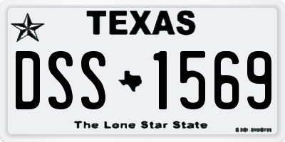 TX license plate DSS1569