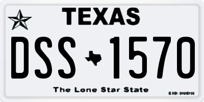 TX license plate DSS1570