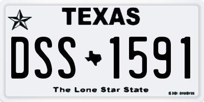 TX license plate DSS1591