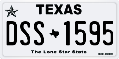 TX license plate DSS1595
