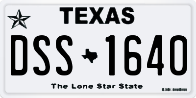 TX license plate DSS1640