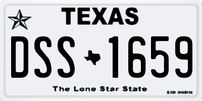TX license plate DSS1659