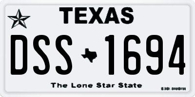 TX license plate DSS1694