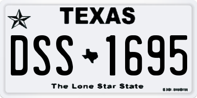 TX license plate DSS1695