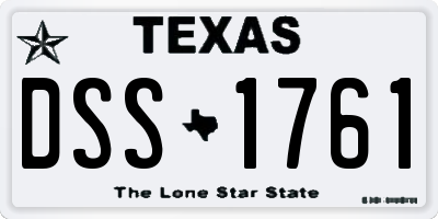 TX license plate DSS1761