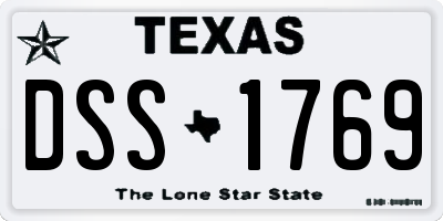 TX license plate DSS1769