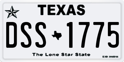 TX license plate DSS1775