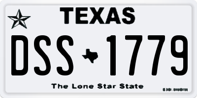 TX license plate DSS1779
