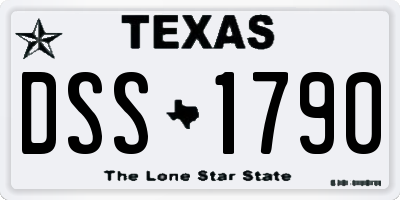 TX license plate DSS1790