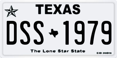 TX license plate DSS1979