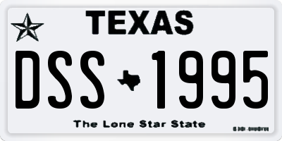 TX license plate DSS1995